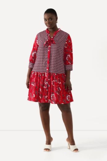 Plus size veliki brojevi Haljina mini 3/4 rukava za punije