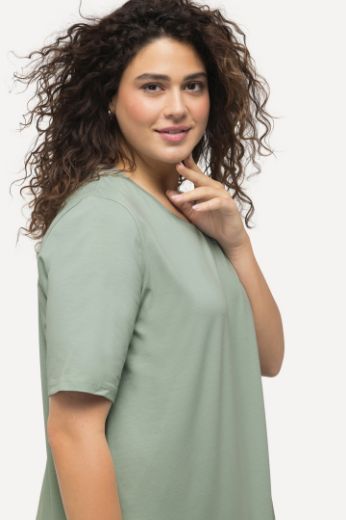 Plus size veliki brojevi Majica V izreza A kroja kratkih rukava za punije