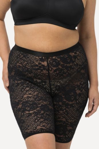 Plus size veliki brojevi Tajice biciklističke mrežaste od čipke za punije