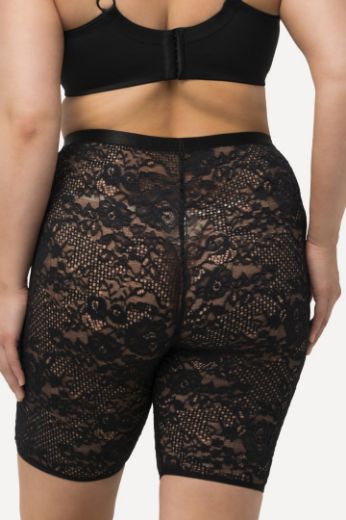 Plus size veliki brojevi Tajice biciklističke mrežaste od čipke za punije