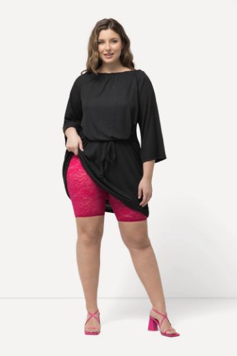 Plus size veliki brojevi Tajice biciklističke mrežaste od čipke za punije