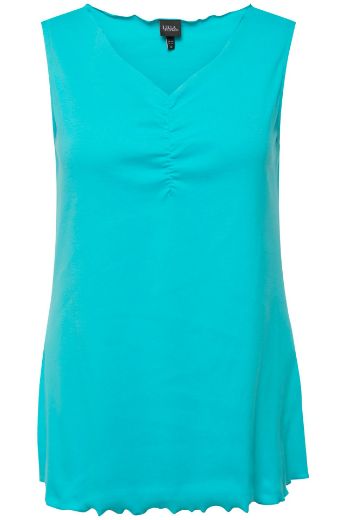 Plus size veliki brojevi Top s naborima na prednjoj strani za punije