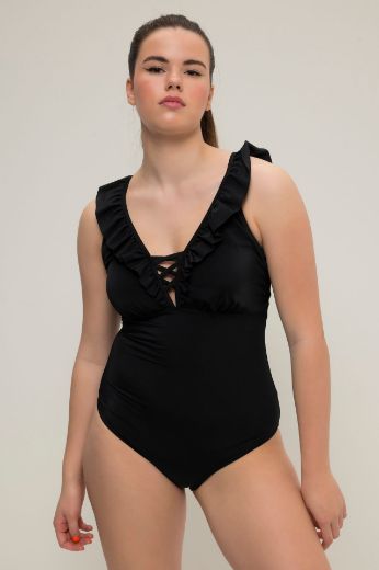 Plus size veliki brojevi Kupaći kostim jednodijelni s volanima za punije
