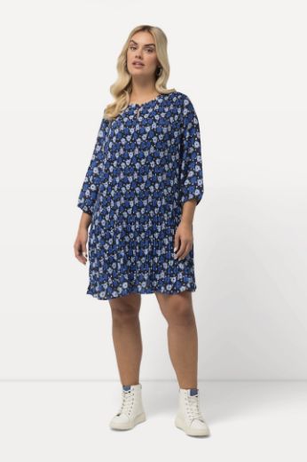 Plus size veliki brojevi Haljina plise kraćeg kroja za punije