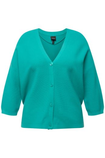 Plus size veliki brojevi Kardigan kraćeg kroja s 3/4 rukavima za punije
