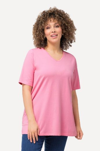 Plus size veliki brojevi Majica V izreza A kroja kratkih rukava za punije