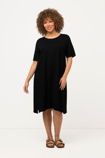 Plus size veliki brojevi Haljina Midi kratkih rukava A kroja za punije