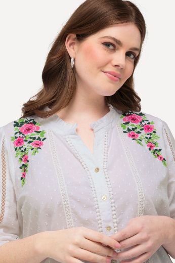 Plus size veliki brojevi Bluza s 3/4 rukavima i cvijetnim uzorkom za punije
