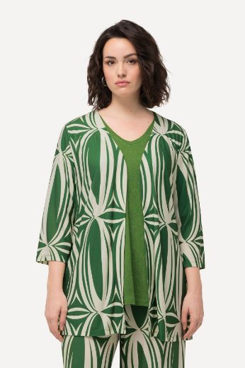 Plus size veliki brojevi Jakna lagana s 3/4 rukavima V izreza za punije