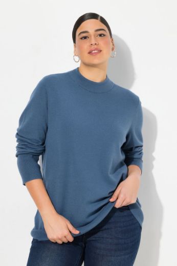 Plus size veliki brojevi Pulover povišenog ovratnika za punije