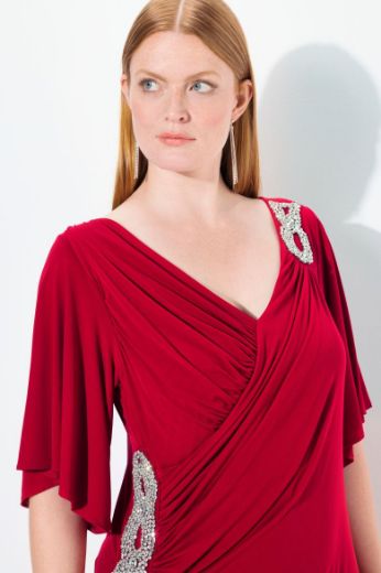 Plus size veliki brojevi Haljina svečana maxi V ovratnika za punije