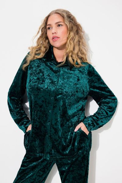 Veliki brojevi Bluza od baršuna moda za punije