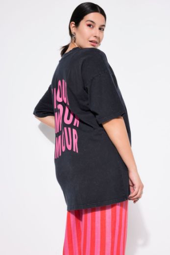 Plus size veliki brojevi Majica kratkih rukava s natpisom za punije