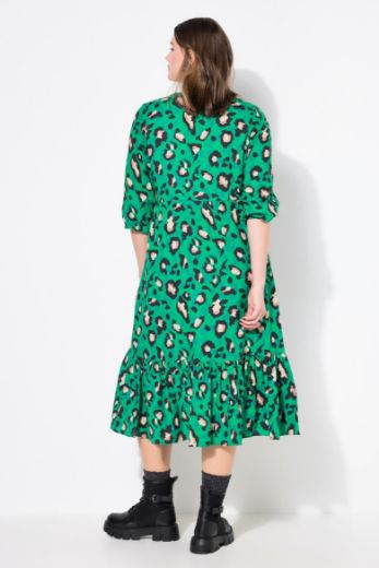 Plus size veliki brojevi Haljina od muslina s leopard uzorkom za punije