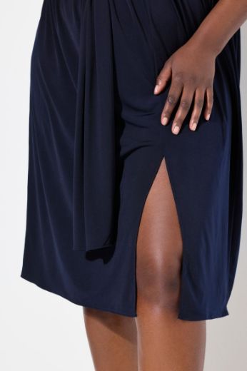 Plus size veliki brojevi Haljina svečana midi V ovratnika za punije