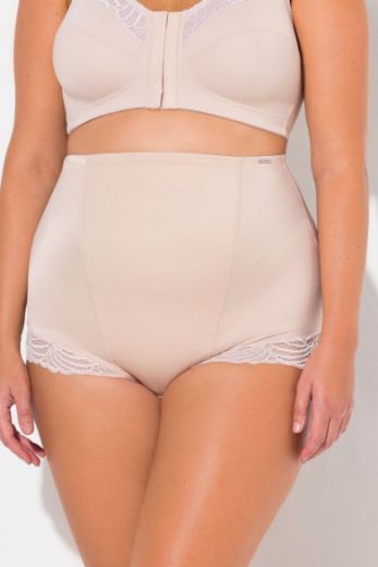 Plus size veliki brojevi Gaće stezne visokog struka s dodatkom čipke za punije