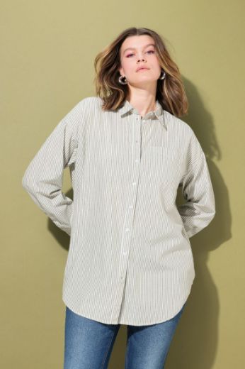 Plus size veliki brojevi Košulja dugih rukava šireg kroja za punije
