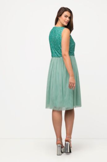 Plus size veliki brojevi Haljina elegantna midi bez rukava V ovratnika za punije