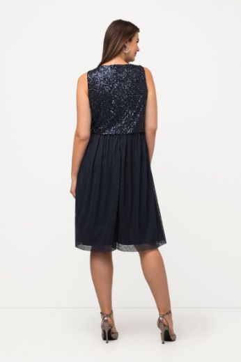 Plus size veliki brojevi Haljina elegantna midi bez rukava V ovratnika za punije