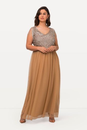 Plus size veliki brojevi Haljina svečana maxi V ovratnika za punije