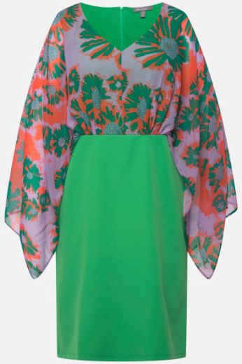 Plus size veliki brojevi Haljina elegantna midi širokih dugih rukava za punije