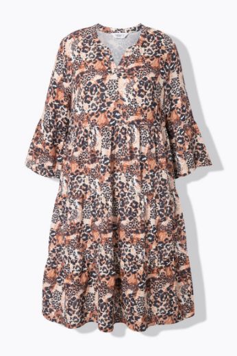 Plus size veliki brojevi Haljina s leopard uzorkom za punije