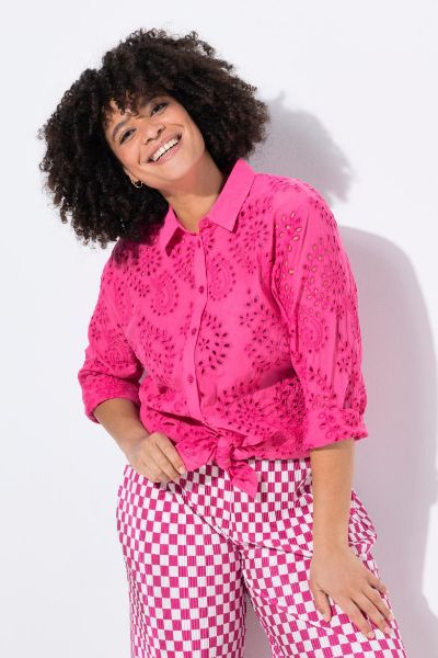 Veliki brojevi Bluza s  ukrasnim vezom moda za punije