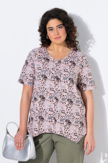 Plus size veliki brojevi Majica kratkih rukava A kroja za punije