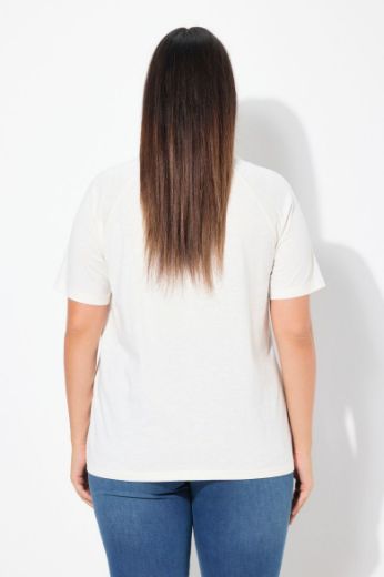 Plus size veliki brojevi Majica kratkih rukava V ovratnika za punije