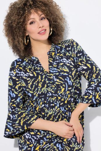 Plus size veliki brojevi Haljina 3/4 rukava A kroja za punije