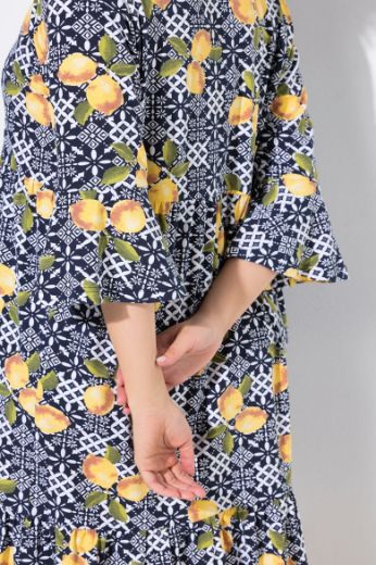 Plus size veliki brojevi Haljina 3/4 rukava A kroja za punije