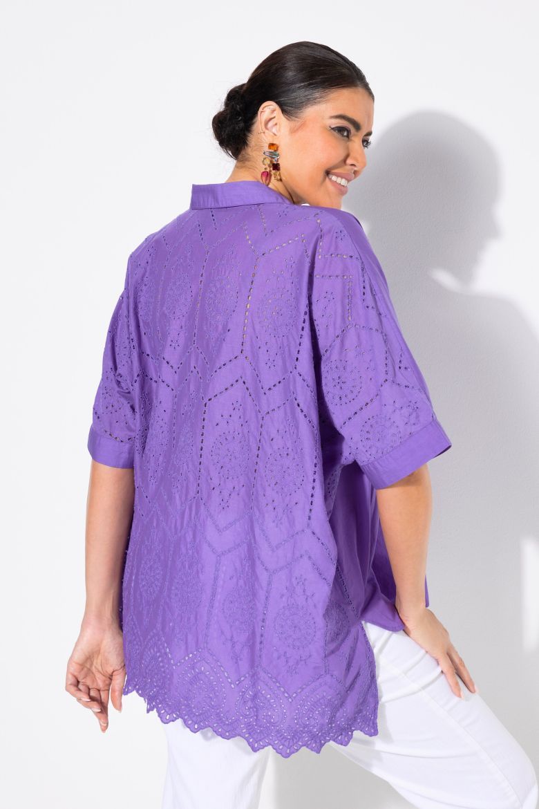 Plus size veliki brojevi Bluza kratkih rukava šireg kroja za punije
