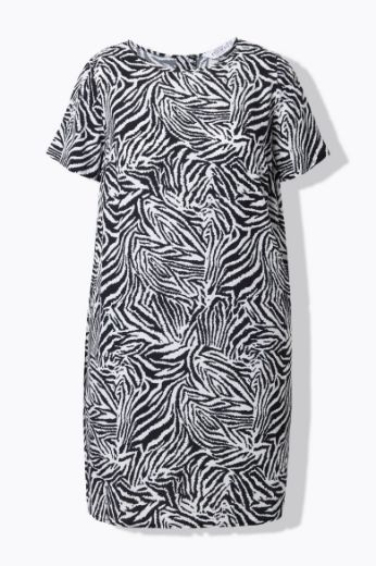 Plus size veliki brojevi Haljina mini kratkih rukava za punije