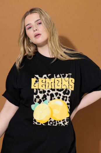 Plus size veliki brojevi Majica kratkih rukava s printom za punije