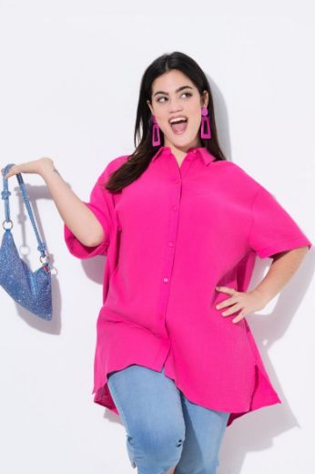 Plus size veliki brojevi Bluza kratkih rukava šireg kroja za punije