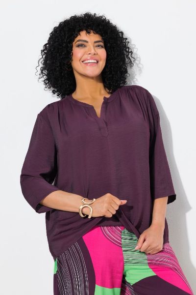 Veliki brojevi Bluza 3/4 rukava šireg kroja moda za punije