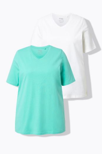 Plus size veliki brojevi Majica 2 komada kratkih rukava za punije
