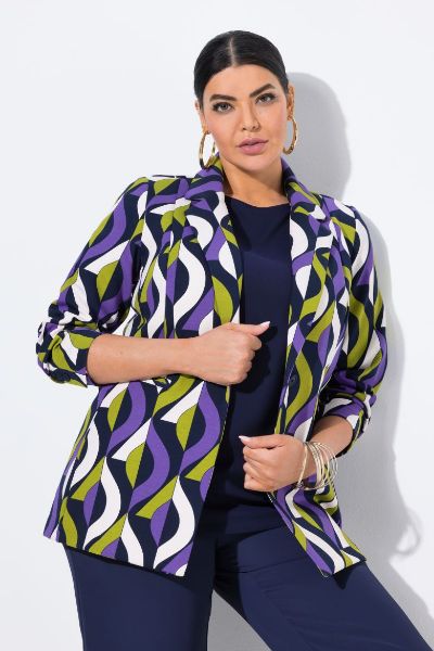 Veliki brojevi Sako grafičkog uzorka moda za punije