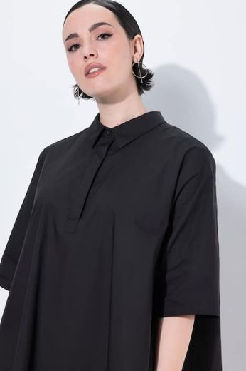 Plus size veliki brojevi Haljina midi kratkih  rukava A kroja za punije