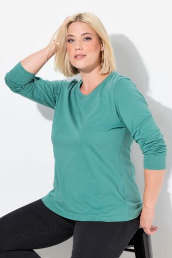Plus size veliki brojevi Majica dugi rukavi okrugli izrez za punije