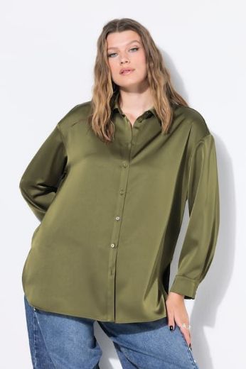 Plus size veliki brojevi Košulja dugih rukava šireg kroja za punije