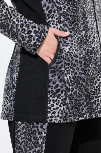 Plus size veliki brojevi Trenirka gornji dio dugih rukava od flisa s patentnim zatvaračem za punije
