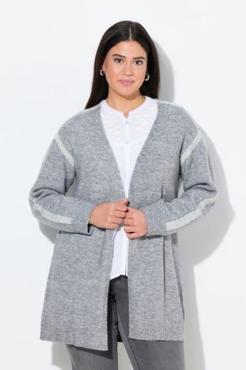 Plus size veliki brojevi Kardigan dugih rukava dužeg kroja za punije