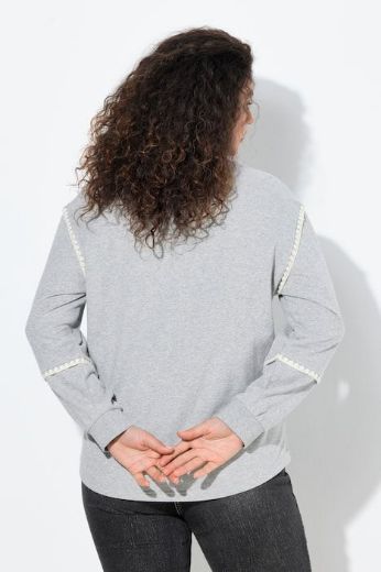 Plus size veliki brojevi Majica dugih rukava V ovratnika za punije