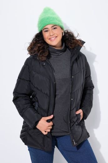Plus size veliki brojevi Jakna prošivena s kapuljačom za punije