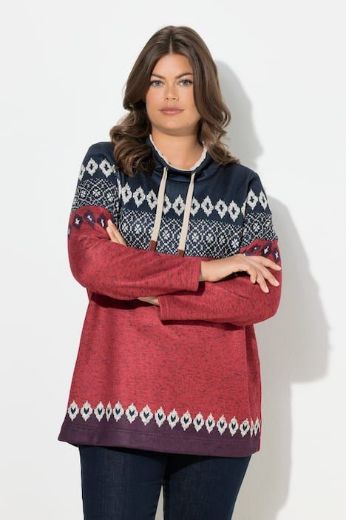 Plus size veliki brojevi Majica dugih rukava povišenog ovratnika za punije
