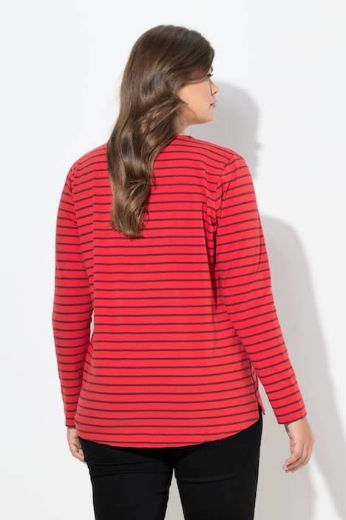 Plus size veliki brojevi Majica dugih rukava na pruge za punije