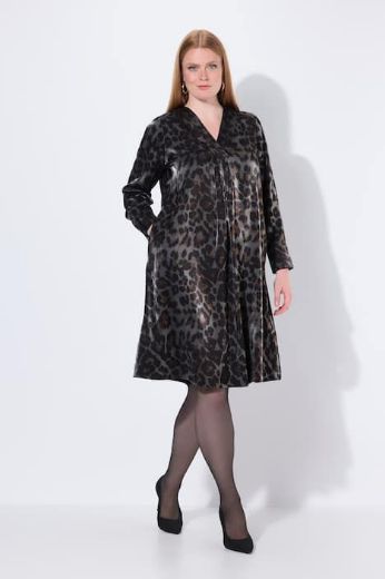 Plus size veliki brojevi Haljina elegantna midi dugih rukava za punije