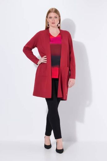 Plus size veliki brojevi Kardigan dugi model s džepovima za punije