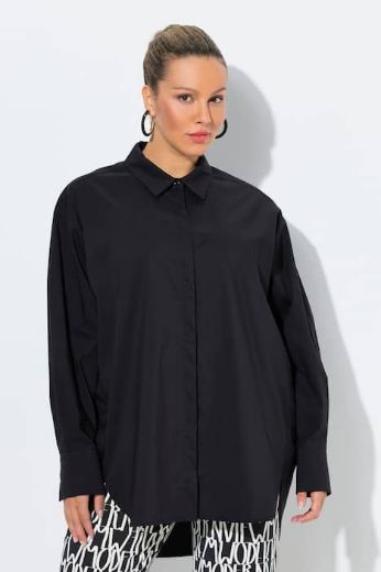Plus size veliki brojevi Košulja dugih rukava skrivenog kopčanja za punije